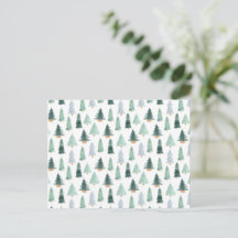 Postcard (10,8 x 14,2 cm) - Christmas Trees