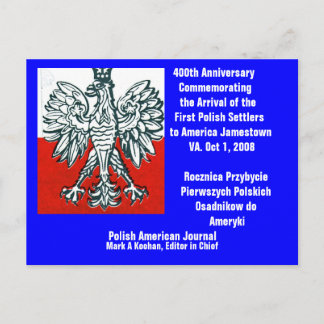 ..Postcard 400th Anniv. First Polish  - Customised Postcard