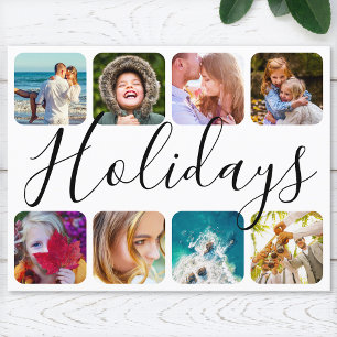 Postcard 8 Photo Holidays Rounded Template