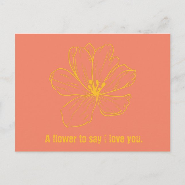 Postcard - A thought to say I love you.  (Front)