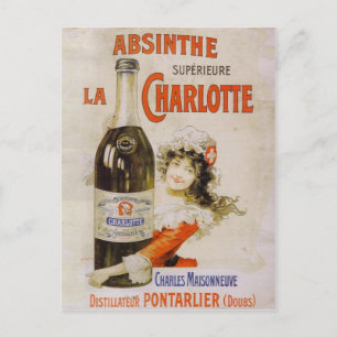 Postcard Absinthe La Charlotte