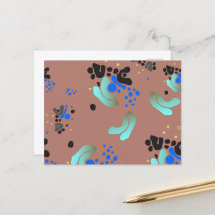 Postcard Abstract Colourful Blobs Fun