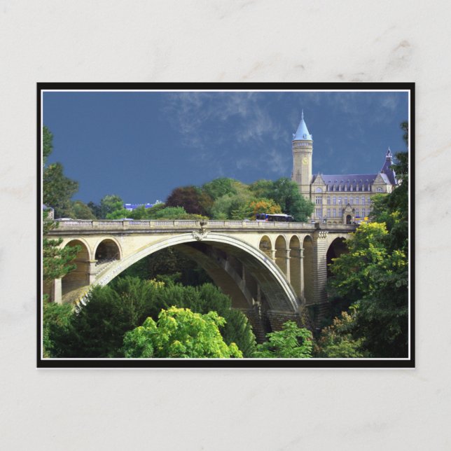 Postcard Adolphe Bridge From Luxemburg City (Front)
