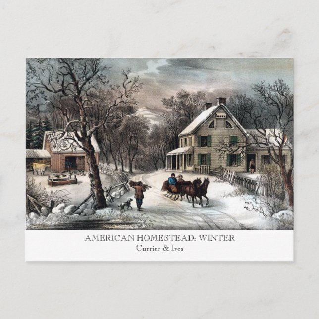 Postcard - AMERICAN HOMESTEAD: Winter (Front)