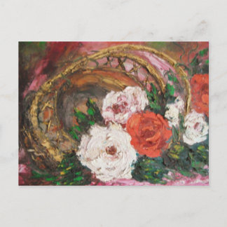 Postcard Ann Hayes Painting Flower Basket