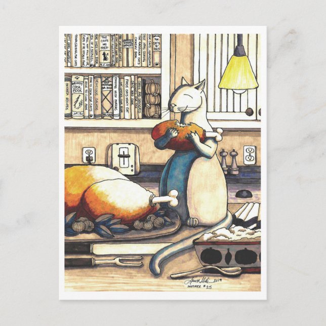 Postcard: Antics in the Kitchen Postcard (Front)