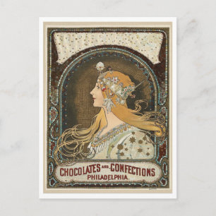 Postcard - Art Nouveau Chocolates + Confections