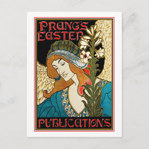Postcard: Art Nouveau - L.Rhead - Prang's Easter Holiday Postcard