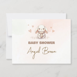 Postcard Baby Shower Bunny