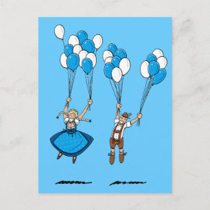 Postcard Balloons BEER FESTIVAL Couple