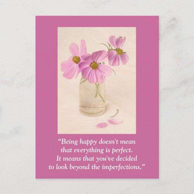 Postcard "Being happy doesn't mean ..." (Front)