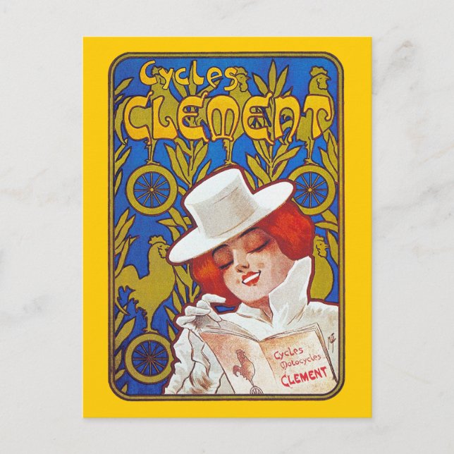 Postcard: Bicycle Advertising Art - Cycles Clement Postcard (Front)