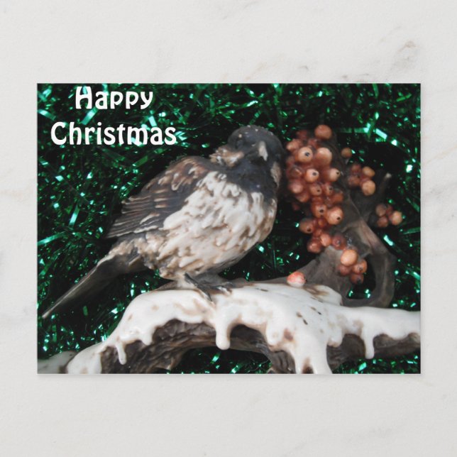 Postcard Bird Winter Scene (Front)