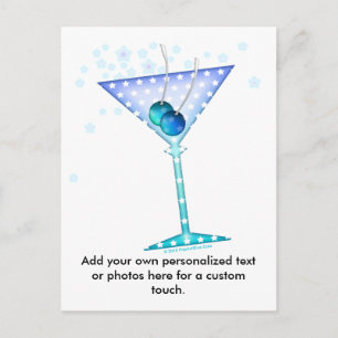 Postcard - BLUE MARTINI