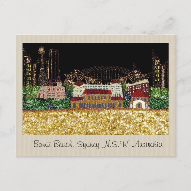 Postcard | Bondi Nights | Bondi Beach, Australia (Front)