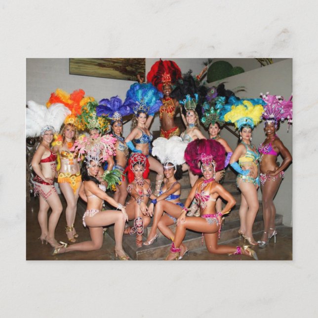 postcard brazil vegas show girls dancers (Front)