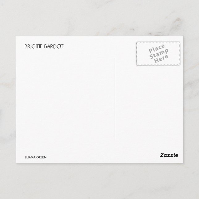 POSTCARD BRIGITTE BARDOT 2 (Back)