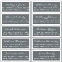 Postcard Calligraphy Wedding Guest Address Labels