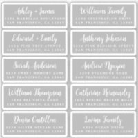 Postcard Calligraphy Wedding Guest Address Labels