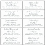 Postcard Calligraphy Wedding Guest Address Labels<br><div class="desc">Easy to personalise, names and addresses / individual wedding address label stickers (10x) for guests in a 2 x 0.8 inch size suitable for postcards! These chic, modern black and white wedding address labels feature your wedding guest names in off-black elegant handwritten script calligraphy. Simply add your individual wedding guest...</div>