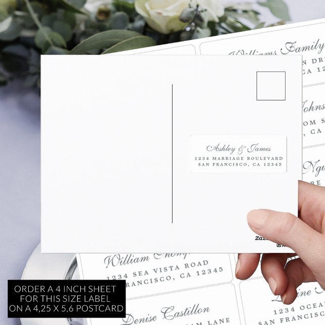 Postcard Calligraphy Wedding Guest Address Labels (Creator Uploaded)