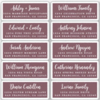Postcard Calligraphy Wedding Guest Address Labels
