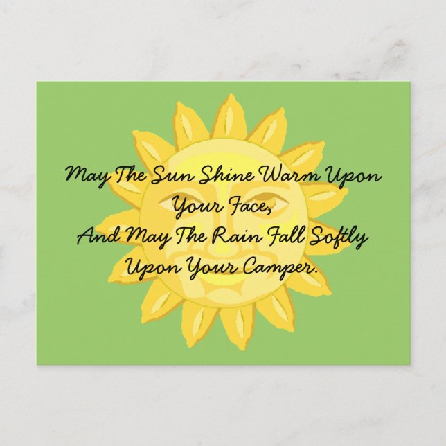 Postcard Camping Friends Greeting RV park Campers (Front)