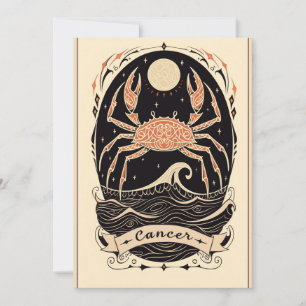 Postcard - Cancer Celestial Zodiac Art 
