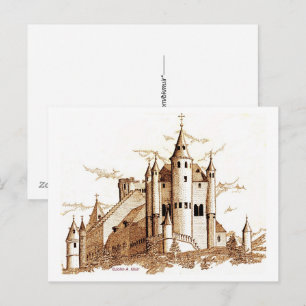 Postcard - Castle in Spain (sepia)