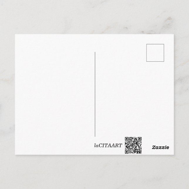 Postcard - Cat with Coffee (Back)