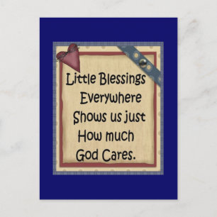 Postcard-Christianity Little Blessings Postcard