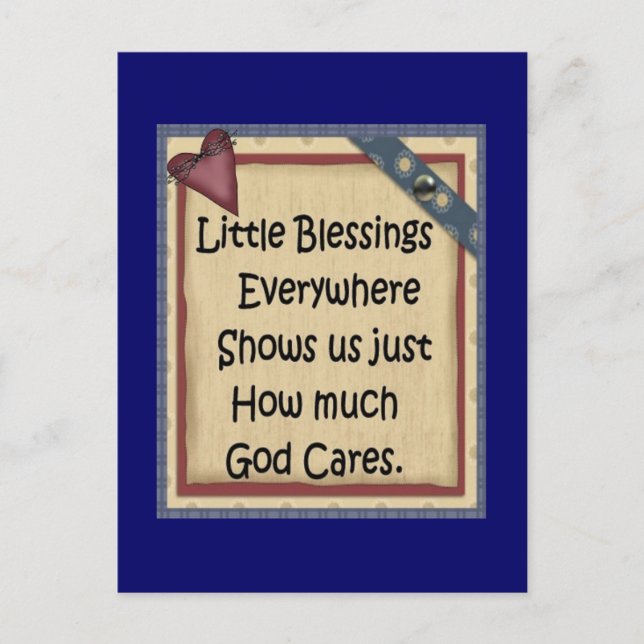 Postcard-Christianity Little Blessings Postcard (Front)