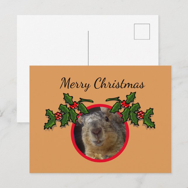 Postcard - Christmas Greeting Squirrel (Front/Back)