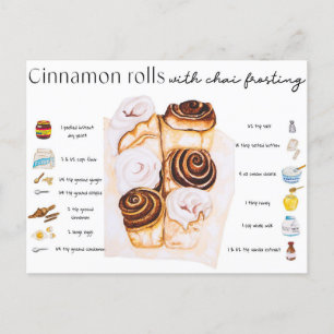 Postcard - Cinnamon rolls
