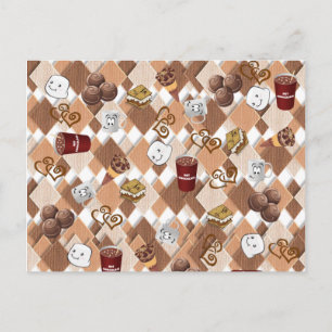 Postcard Coffee Shop Hot Chocolate Marshmallows