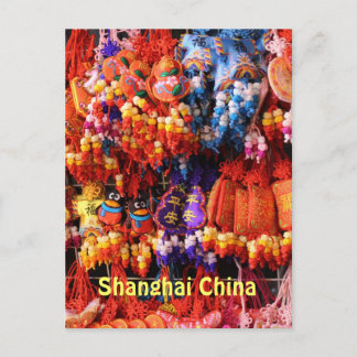POSTCARD - Colourful Chinese Trinkets Shanghai