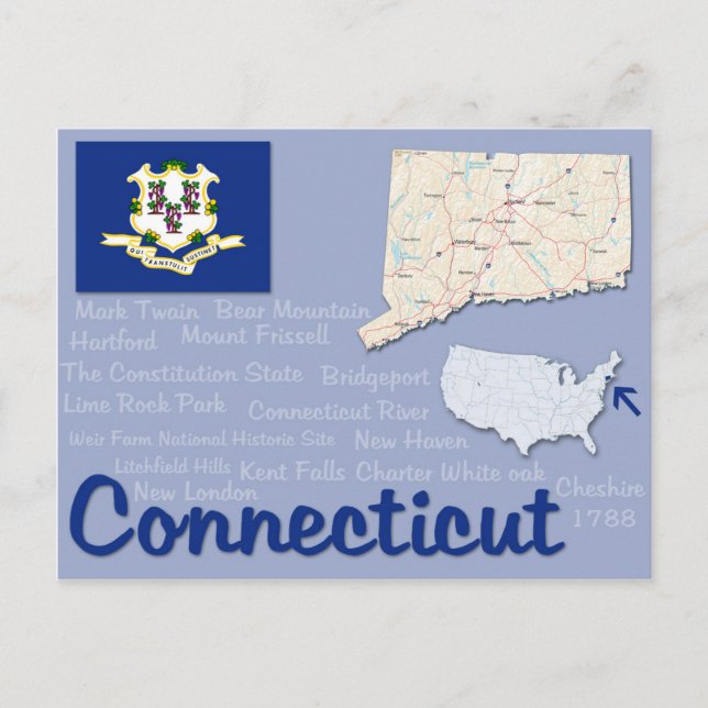 Postcard "Connecticut" (Front)