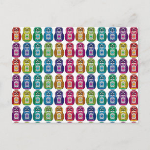 Postcard - Cute Rainbow Matryoshka Owl