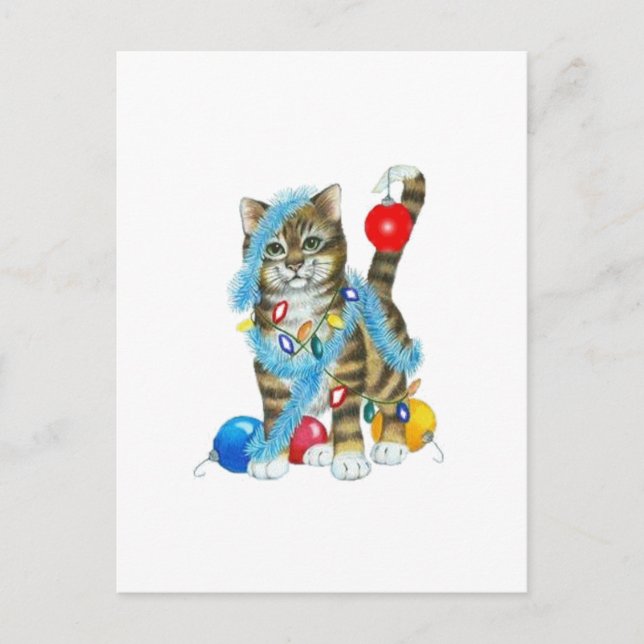 POSTCARD DECORATED KITTY (Front)