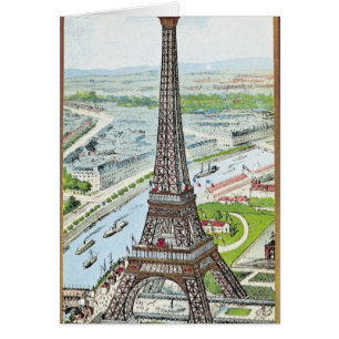 Postcard depicting the Eiffel Tower