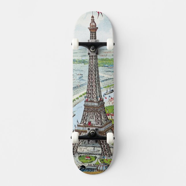 Postcard depicting the Eiffel Tower Skateboard (Front)