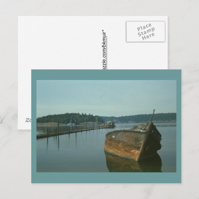 Postcard - Derelict Boat (Front/Back)
