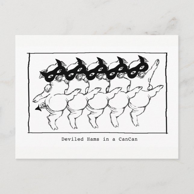 Postcard - Deviled Ham in a Can Can (Front)