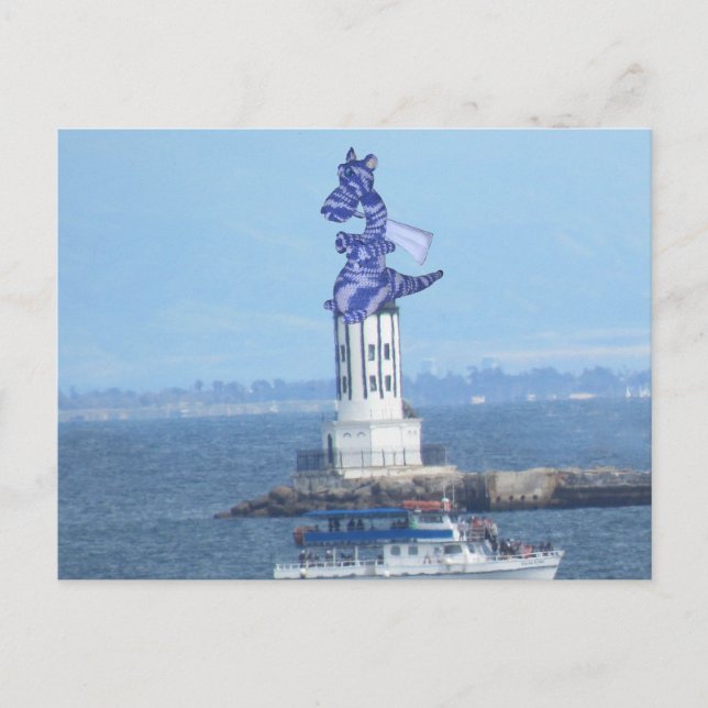 Postcard - Dragon on LA Harbour Light (Front)