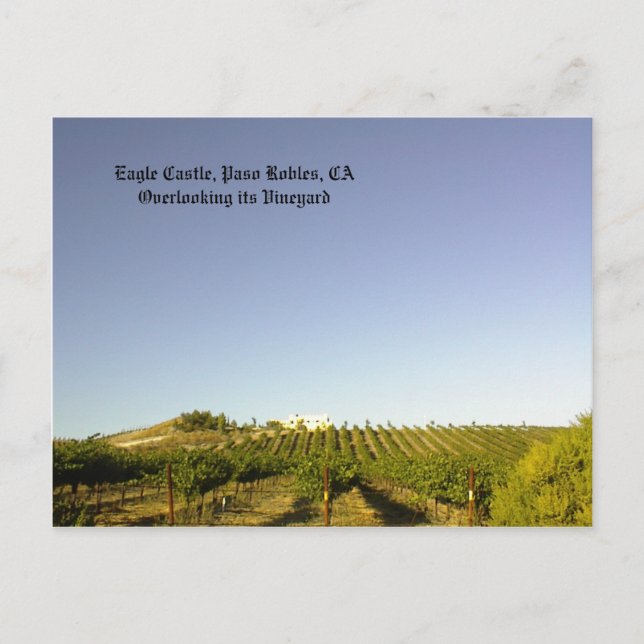 Postcard: Eagle Castle overlooking its vineyard Postcard (Front)