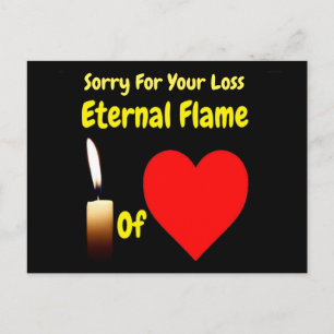 Postcard Eternal Flame Of Love Sorry For Loss