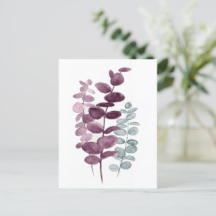 Postcard - Eucalyptus Watercolours Indigo/Green