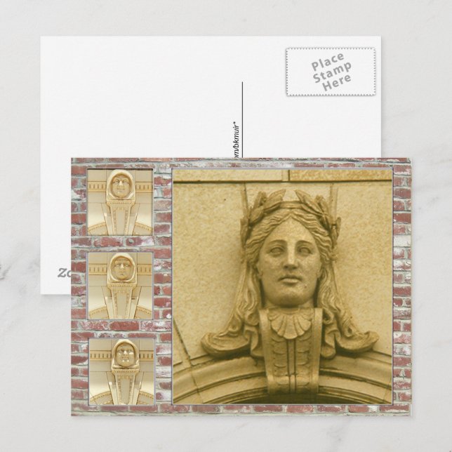 Postcard – Faces on Buildings (Front/Back)