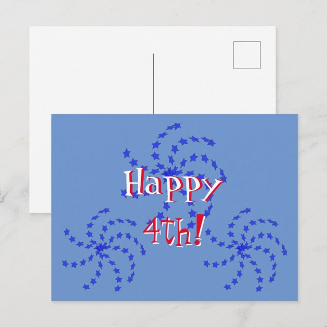 Postcard - Fireworks Pinwheels (Front/Back)