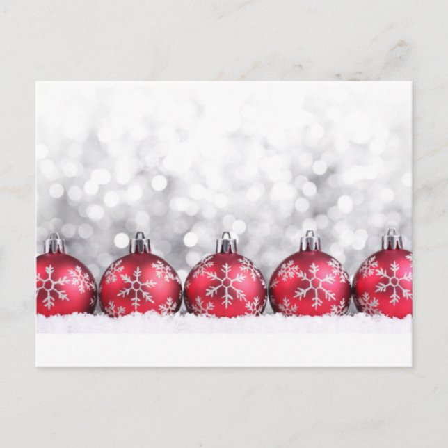 **POSTCARD FOR CHRISTMAS** WITH PRETTY BULBS HOLIDAY POSTCARD (Front)
